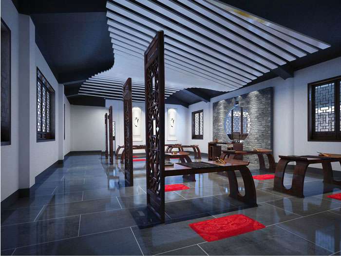 國學(xué)館展廳裝修設(shè)計(jì)效果圖